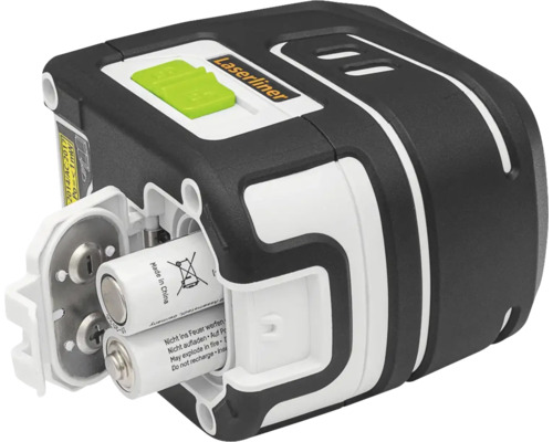 Laserliner kruislijnlaser met open batterijvak