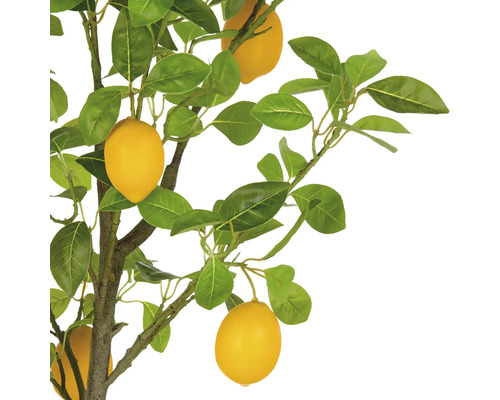 Kunstmatige citroenboom met bladeren en citroenen als decoratie