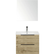 Wastafelmeubel met onderkast, spiegel en kraan voor de badkamer