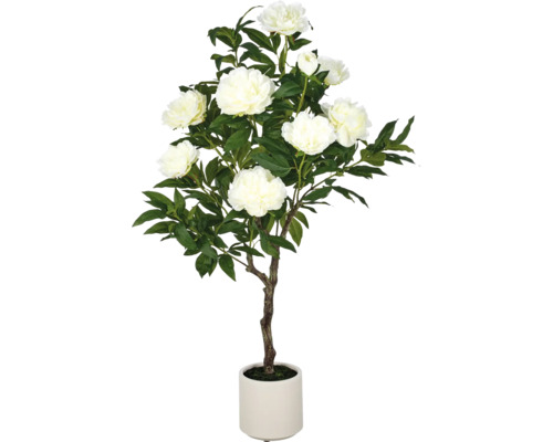 Decoratieve kunstplant pioenroos in pot