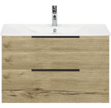 Wastafelonderkast met twee laden en opzetwastafel