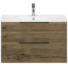 Wastafelmeubel met twee laden en kraan