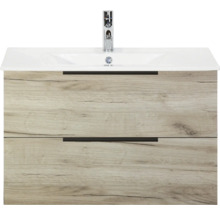 Wastafelonderkast met twee laden en opzetwastafel