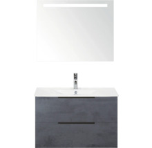 Wastafelmeubel met onderkast, spiegel en verlichting voor de badkamer