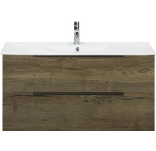 Wastafelonderkast met twee laden en wastafel