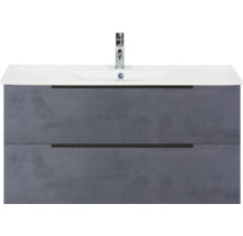 Wastafelmeubel met twee laden en kraan