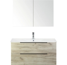 Badkamermeubelset met spiegelkast, wastafel en onderkast