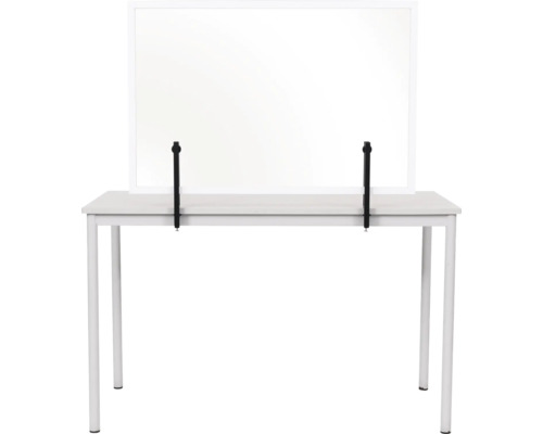 Bureau met tafelblad als beschermende barrière