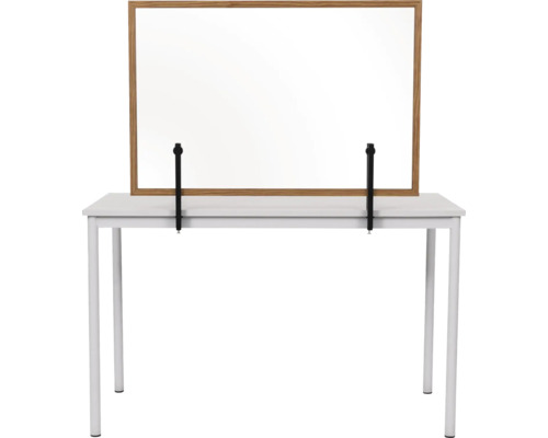 Bureau met tafelblad als beschermende barrière