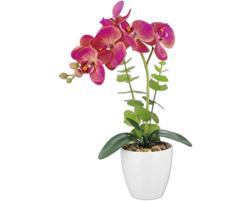 Kunstorchidee in witte pot