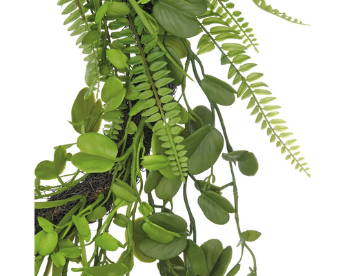 Decoratieve krans met kunstmatige groene bladeren en varen voor binnen