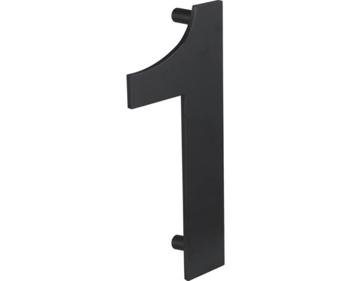 Huisnummer één van metaal