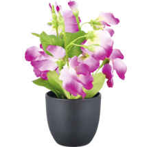Kunstbloemen met roze bloemen in een pot