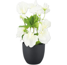 Decoratieve kunstplant met witte bloemen in pot