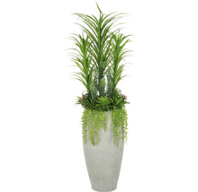 Kunstplant in pot met diverse groene planten