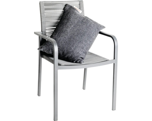 Tuinstoel met kussen en aluminium frame