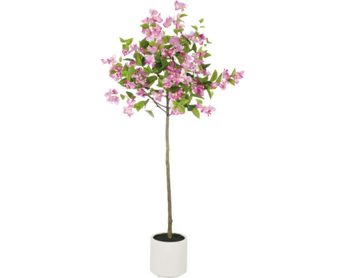 Kunst bougainvilleaboom met roze bloemen in witte pot