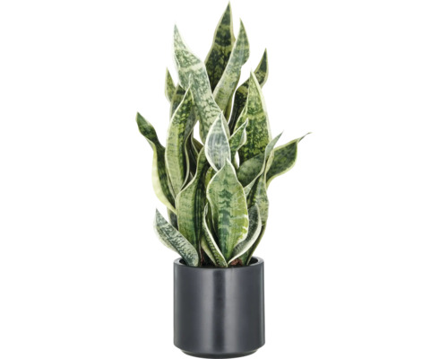 Kunstplant Sansevieria groene honing in pot groen H 66 cm Sansevieria in een pot