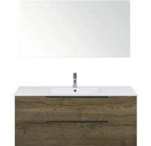 Wastafelonderkast met wastafel en spiegel voor de badkamer