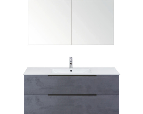 Wastafelmeubel met wastafel en spiegelkast