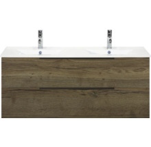 Wastafelmeubel met twee lades en twee kranen