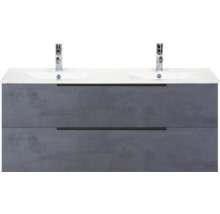 Wastafelonderkast met twee wastafels en twee laden