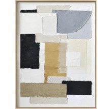 Abstracte muurdecoratie met geometrische vormen en texturen