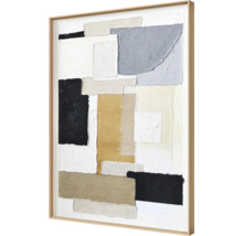 Ingelijste abstracte wanddecoratie met diverse rechthoeken