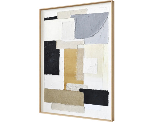 Ingelijste abstracte wanddecoratie met diverse rechthoeken