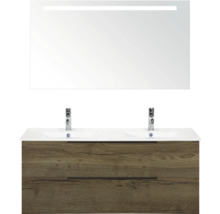 Wastafelmeubel met spiegel en verlichting voor de badkamer