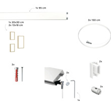 Accessoireset met rail, spiegel, fotolijsten en montagemateriaal