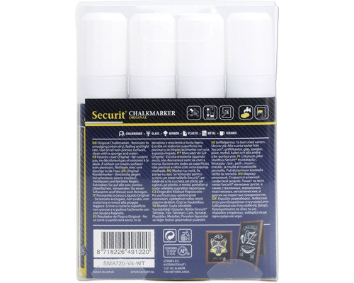 Securit Original krijtstiftenset voor niet-poreuze oppervlakken
