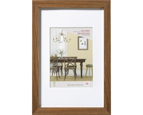Fotolijst met kunstglas en houten structuur