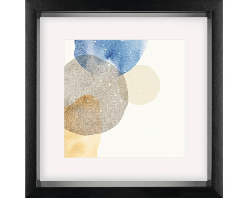 Ingelijst abstract kunstwerk met cirkelmotief