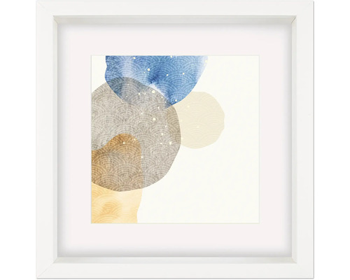 WALTHER DESIGN Fotolijst hout Shape wit 40x40 cm Ingelijste foto met abstracte cirkelmotieven