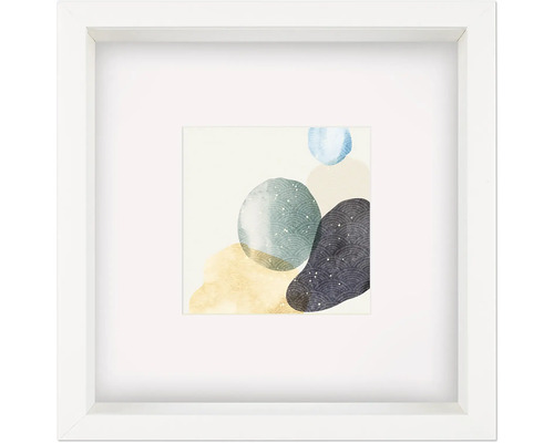Ingelijste afbeelding met abstracte cirkelmotieven