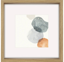 Ingelijste afbeelding met abstract stenen design