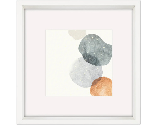 Ingelijste foto met abstracte vormen voor wanddecoratie
