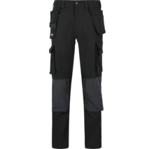 Zwarte werkbroek met zakken en knieversteviging