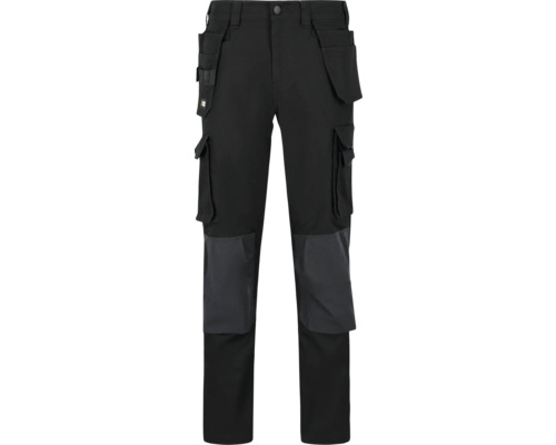 Zwarte werkbroek met zakken en knieversteviging