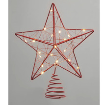 Kerstboompiek in stervorm met verlichting