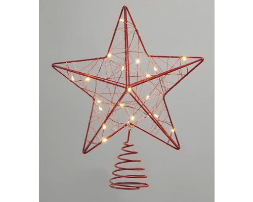 Kerstboompiek in stervorm met verlichting