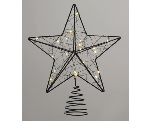 Kerstboom piek in stervorm met verlichting