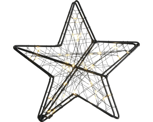 Decoratieve ster van metaal met verlichting