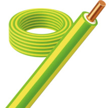 Groen-gele aardingskabel op een spoel