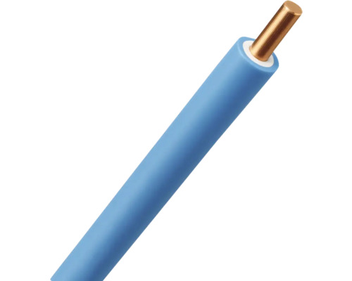 PROFILE Installatiedraad VD 2,5 mm² blauw 10 m Enkeladerige draad met koperdraad en isolatie