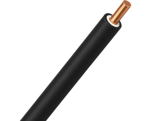 PROFILE Installatiedraad VD 1,5 mm² zwart 25 m Elektrokabel met koperen geleider en isolatie