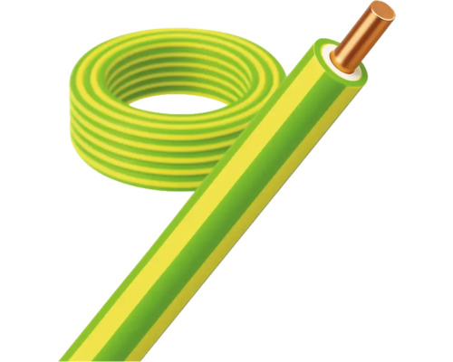 Aardingskabel met groen-gele isolatie