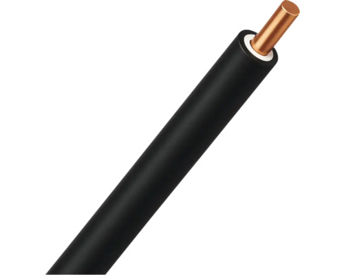 Installatiedraad VD 1x1,5 mm² zwart 20 m Elektrokabel met koperen geleider en isolatie
