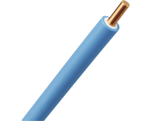 Installatiedraad VD 1x2,5 mm² blauw 20 m Enkeladerige kabel met koperen geleider en isolatie